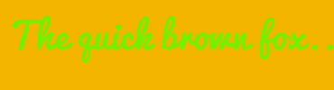 Image with Font Color 72F203 and Background Color F4B500